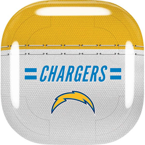 NFL Los Angeles Chargers White Striped Galaxy Buds Live Skin