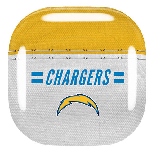 NFL Los Angeles Chargers White Striped Galaxy Buds Live Skin