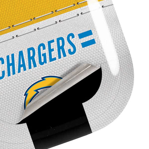 NFL Los Angeles Chargers White Striped Galaxy Buds Live Skin