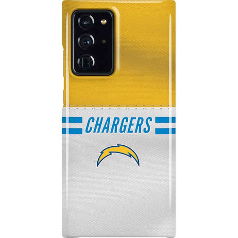 NFL Los Angeles Chargers White Striped Galaxy Cases