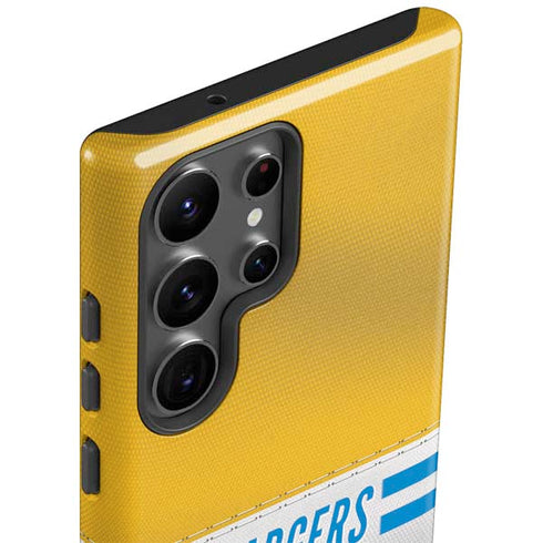 NFL Los Angeles Chargers White Striped Galaxy S23 Ultra Pro Case