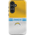 NFL Los Angeles Chargers White Striped Galaxy S25 Impact Case