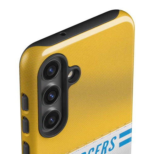 NFL Los Angeles Chargers White Striped Galaxy S25 Impact Case