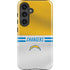 NFL Los Angeles Chargers White Striped Galaxy S25 Plus Impact Case