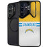NFL Los Angeles Chargers White Striped Galaxy S25 Plus Kickstand Case