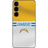 NFL Los Angeles Chargers White Striped Galaxy S25 Plus Skin