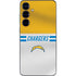 NFL Los Angeles Chargers White Striped Galaxy S25 Skin