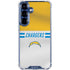 NFL Los Angeles Chargers White Striped Galaxy S25 Plus Clear Case