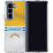 NFL Los Angeles Chargers White Striped Galaxy Z Fold5 5G Clear Case