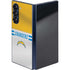NFL Los Angeles Chargers White Striped Galaxy Z Fold6 Skin