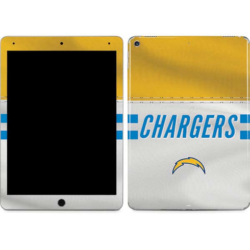 NFL Los Angeles Chargers White Striped iPad Skins