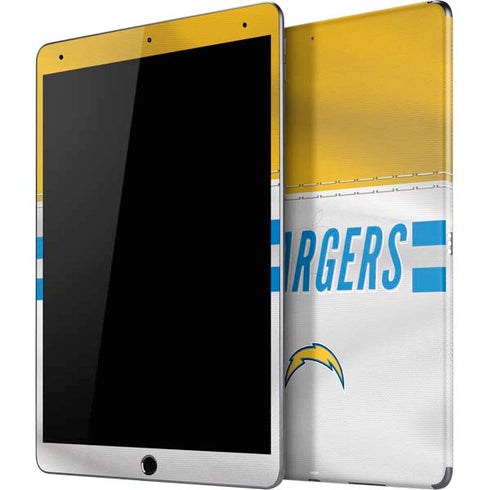 NFL Los Angeles Chargers White Striped iPad Skins