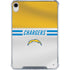 NFL Los Angeles Chargers White Striped iPad 11th Gen (2025) Clear Case