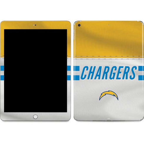 NFL Los Angeles Chargers White Striped Apple iPad Skin