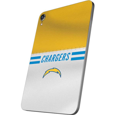 NFL Los Angeles Chargers White Striped Apple iPad Mini Skin