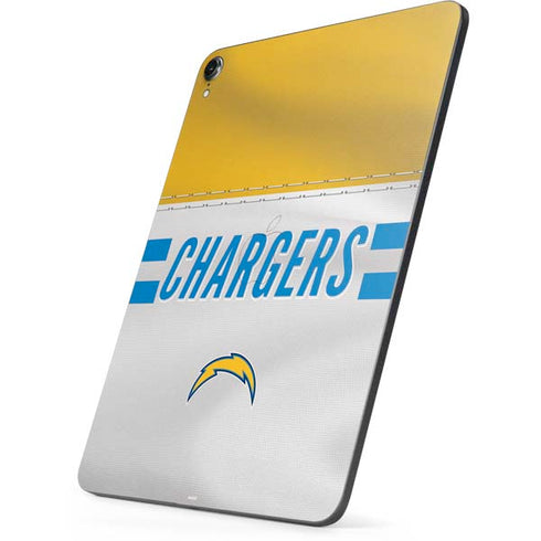 NFL Los Angeles Chargers White Striped Apple iPad Pro Skin