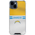 NFL Los Angeles Chargers White Striped iPhone 15 Clear Case