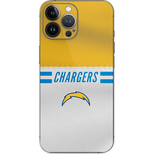 NFL Los Angeles Chargers White Striped iPhone 15 Pro Max Skin