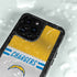 NFL Los Angeles Chargers White Striped iPhone 15 Pro Waterproof Case