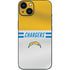 NFL Los Angeles Chargers White Striped iPhone 15 Skin