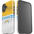 NFL Los Angeles Chargers White Striped iPhone 16 Impact Case