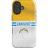 NFL Los Angeles Chargers White Striped iPhone 16 Magsafe Impact Case