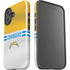 NFL Los Angeles Chargers White Striped iPhone 16 Plus Impact Case