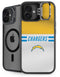 NFL Los Angeles Chargers White Striped iPhone 16 Plus Kickstand Case