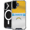 NFL Los Angeles Chargers White Striped iPhone 16 Plus MagSafe Case