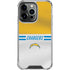 NFL Los Angeles Chargers White Striped iPhone 16 Pro Clear Case
