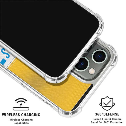 NFL Los Angeles Chargers White Striped iPhone 16 Pro Clear Case