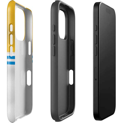 NFL Los Angeles Chargers White Striped iPhone 16 Pro Impact Case