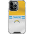 NFL Los Angeles Chargers White Striped iPhone 16 Pro Max Clear Case