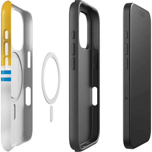 NFL Los Angeles Chargers White Striped iPhone 16 Pro Max Magsafe Impact Case
