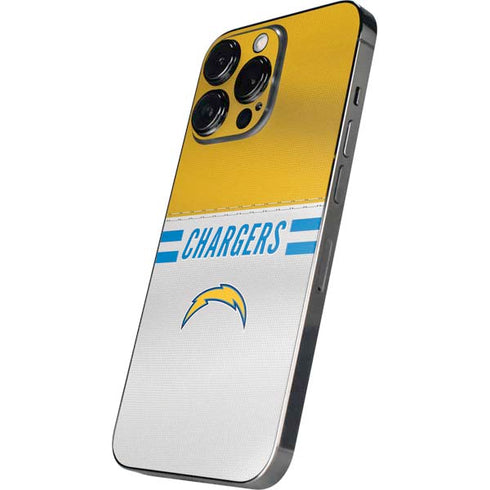 NFL Los Angeles Chargers White Striped iPhone 16 Pro Skin