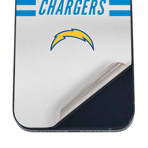 NFL Los Angeles Chargers White Striped iPhone 16 Skin