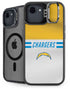 NFL Los Angeles Chargers White Striped iPhone 16e Kickstand Case