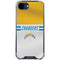NFL Los Angeles Chargers White Striped iPhone 16e Clear Case