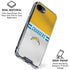 NFL Los Angeles Chargers White Striped iPhone 16e Clear Case