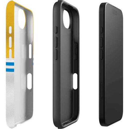 NFL Los Angeles Chargers White Striped iPhone 16e Impact Case
