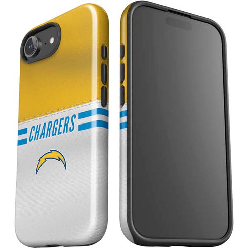 NFL Los Angeles Chargers White Striped iPhone 16e Impact Case