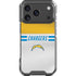 NFL Los Angeles Chargers White Striped iPhone 18 Pro Clear Case