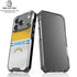 NFL Los Angeles Chargers White Striped iPhone 18 Pro Clear Case