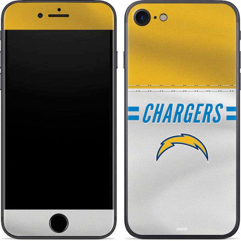 NFL Los Angeles Chargers White Striped iPhone 8 Skin