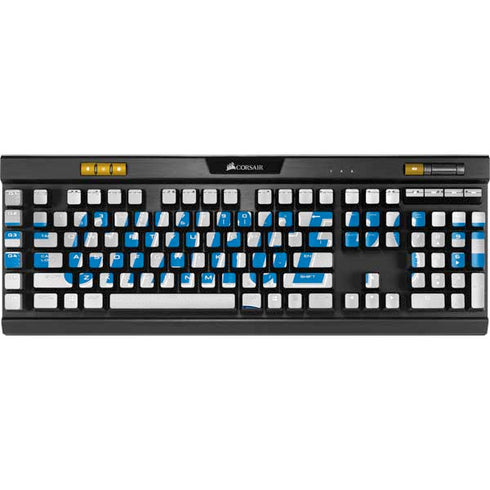 NFL Los Angeles Chargers White Striped K95 RGB PLATINUM Mechanical Gaming Keyboard Skin
