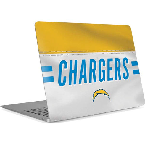 NFL Los Angeles Chargers White Striped Apple MacBook Air Skin