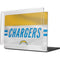 NFL Los Angeles Chargers White Striped MacBook Pro 14in (2021-24) Case plus Skin