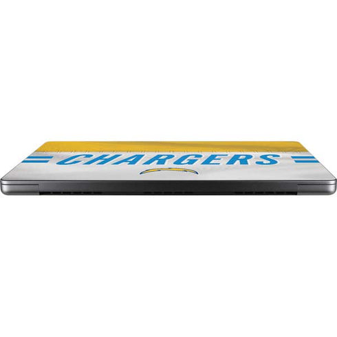 NFL Los Angeles Chargers White Striped Apple MacBook Pro 14-inch Skin