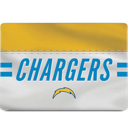 NFL Los Angeles Chargers White Striped MacBook Skins