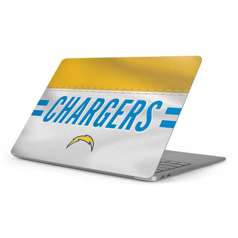 NFL Los Angeles Chargers White Striped Apple MacBook Pro 16-inch Skin